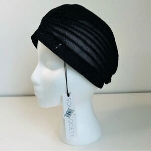 Sole Society Black‎ Mesh Hat NWT